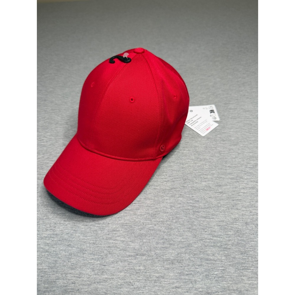 Lululemon Unisex Structured Ball Cap Red Adjustable Hat S/M LU9DDLS